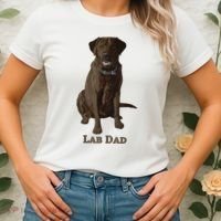 Lab Dad Chocolate Labrador Retriever Dog Lover Women's T-Shirt thumb 2