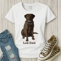 Lab Dad Chocolate Labrador Retriever Dog Lover Women's T-Shirt thumb 3