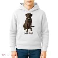 Lab Dad Chocolate Labrador Retriever Dog Lover Kids Hoodie thumb 4