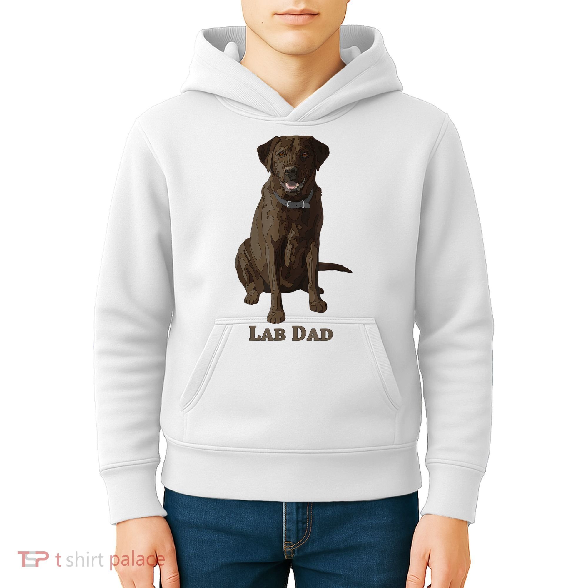 Lab Dad Chocolate Labrador Retriever Dog Lover Kids Hoodie