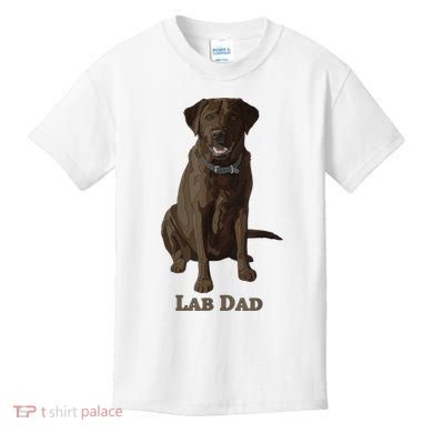 Lab Dad Chocolate Labrador Retriever Dog Lover Kids T-Shirt