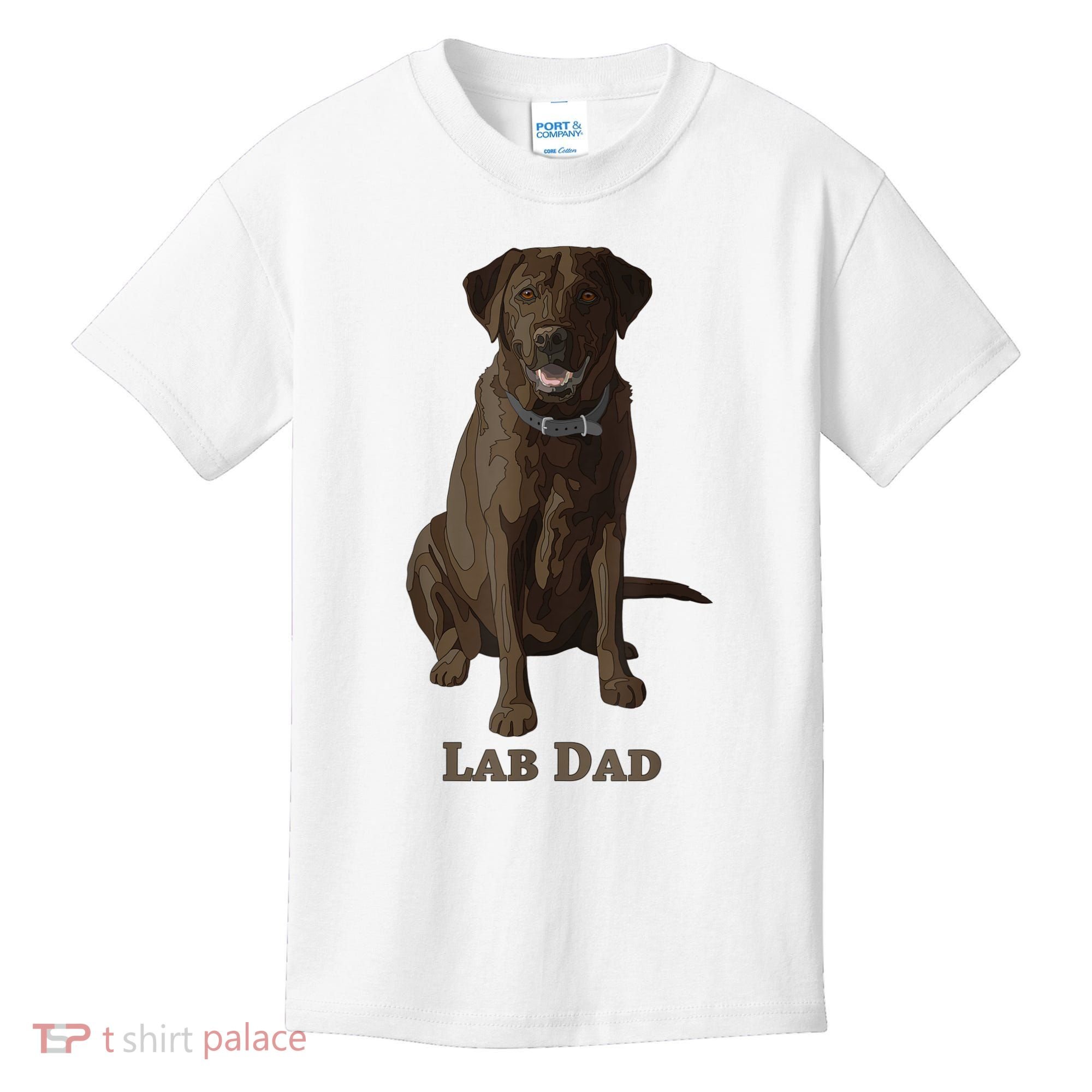 Lab Dad Chocolate Labrador Retriever Dog Lover Kids T-Shirt