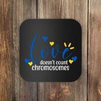Love Doesnt Count Chromosome Down Syndrome Coaster thumb 0