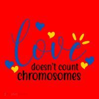 Love Doesnt Count Chromosome Down Syndrome Santa Hat thumb 1