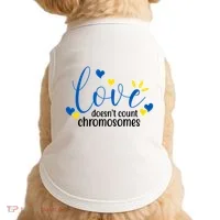Love Doesnt Count Chromosome Down Syndrome Doggie Tank thumb 0