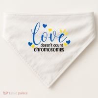 Love Doesnt Count Chromosome Down Syndrome USA-Made Doggie Bandana thumb 0