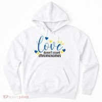 Love Doesnt Count Chromosome Down Syndrome Hoodie thumb 0