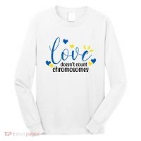 Love Doesnt Count Chromosome Down Syndrome Long Sleeve Shirt thumb 0