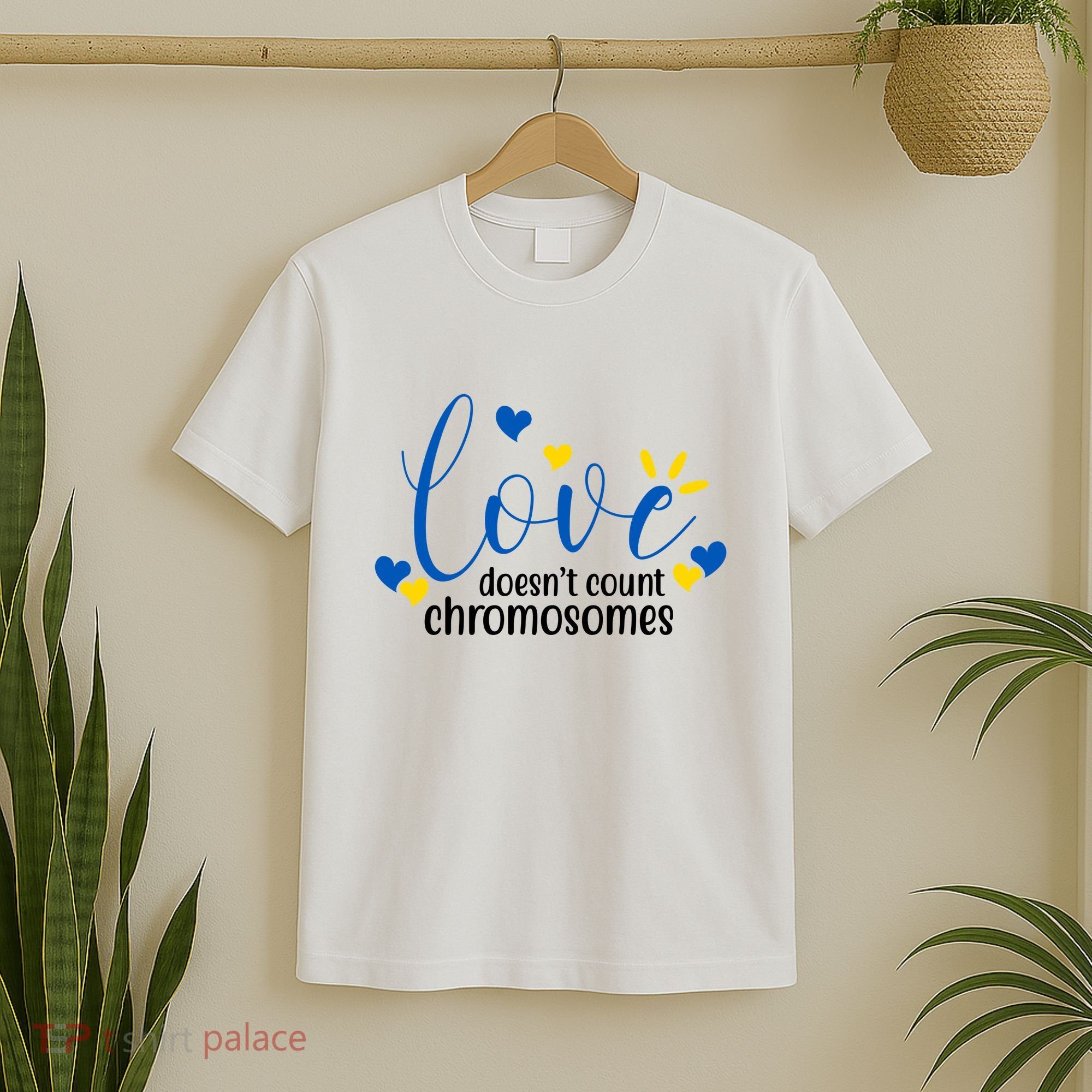 Love Doesnt Count Chromosome Down Syndrome T-Shirt