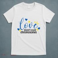Love Doesnt Count Chromosome Down Syndrome T-Shirt thumb 5