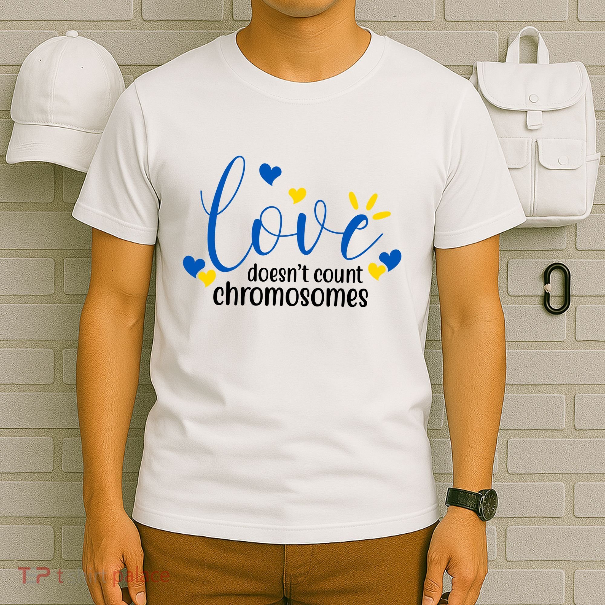 Love Doesnt Count Chromosome Down Syndrome T-Shirt