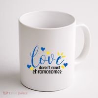 Love Doesnt Count Chromosome Down Syndrome Coffee Mug thumb 1