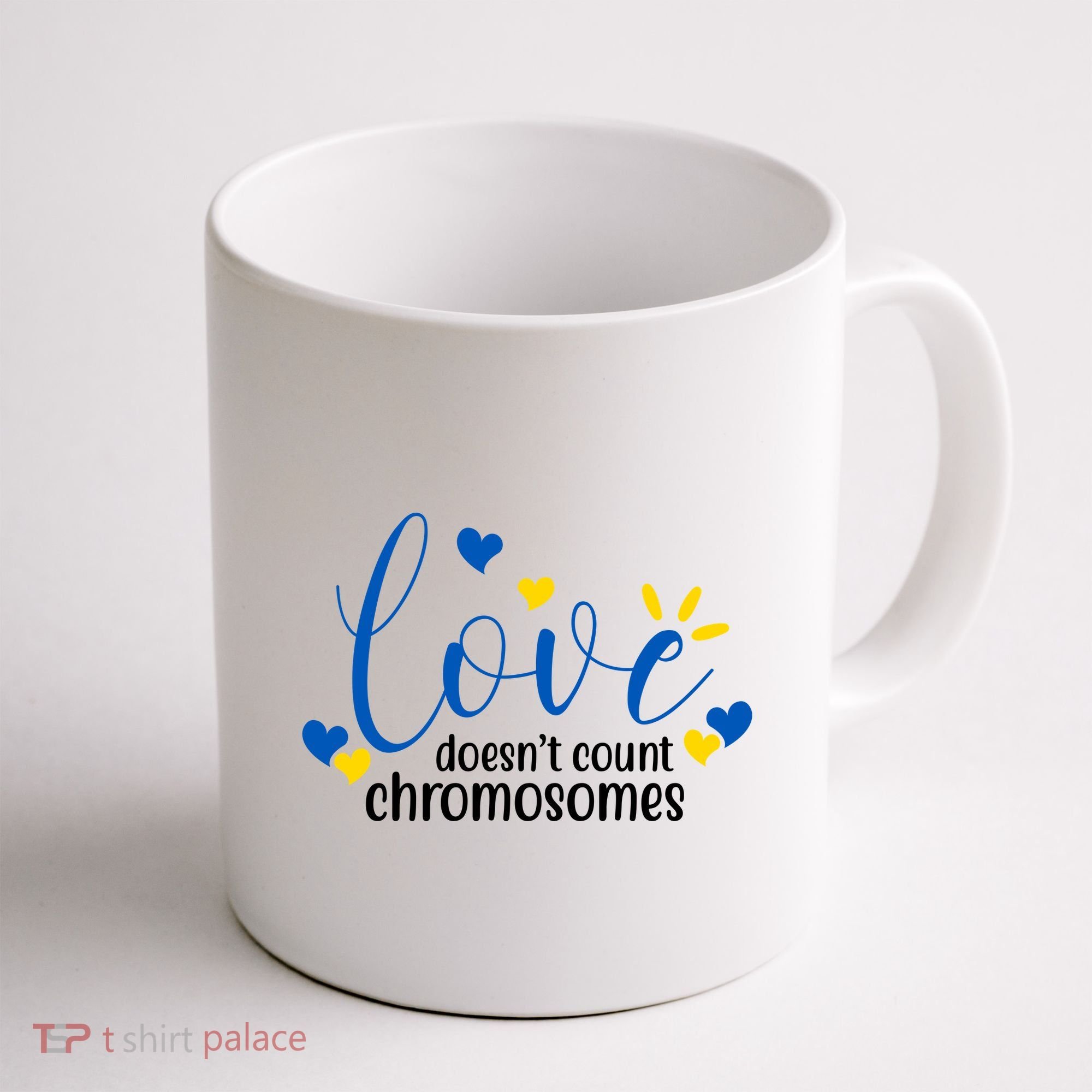 Love Doesnt Count Chromosome Down Syndrome Coffee Mug
