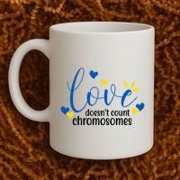 Love Doesnt Count Chromosome Down Syndrome Coffee Mug thumb 2
