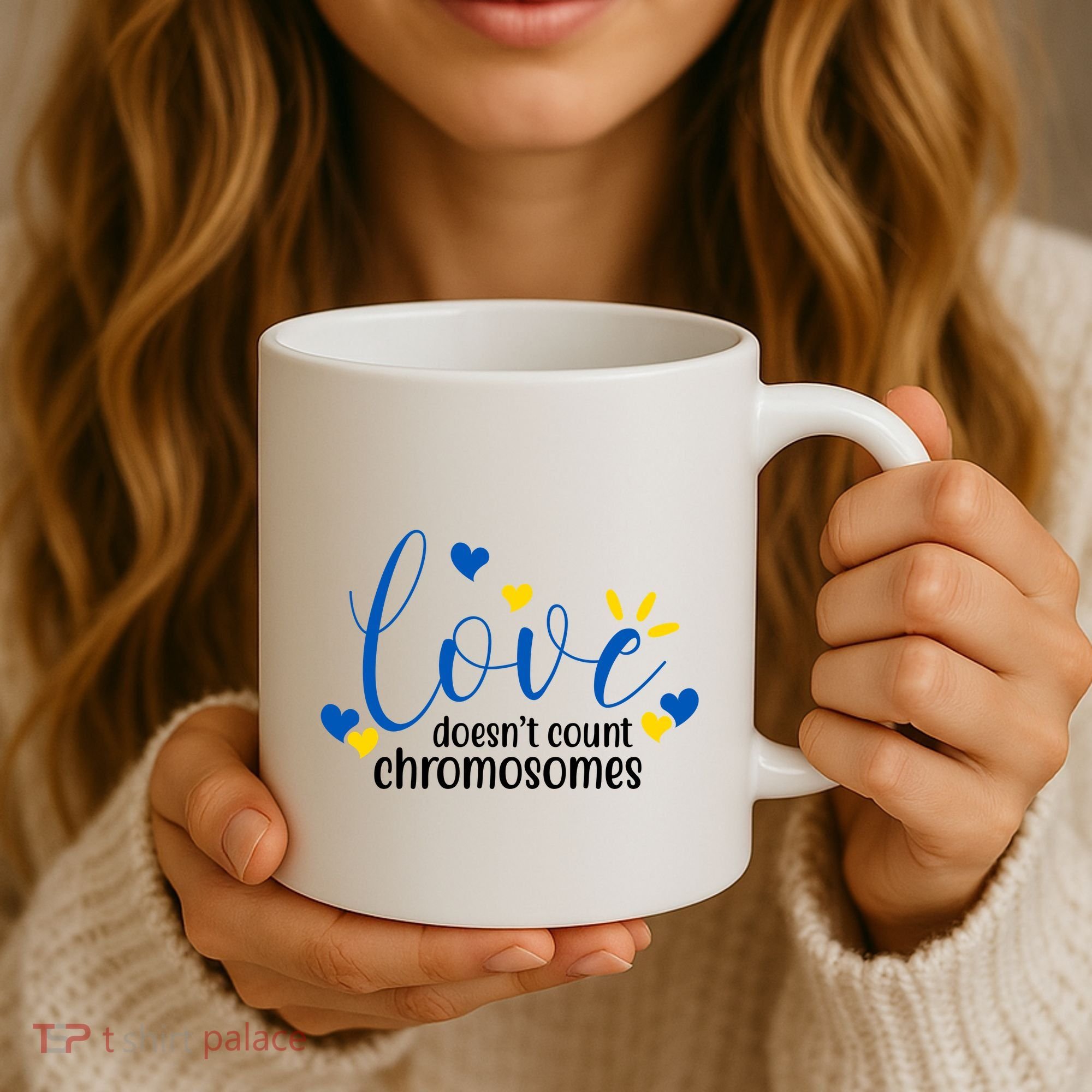 Love Doesnt Count Chromosome Down Syndrome Coffee Mug
