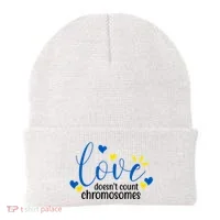 Love Doesnt Count Chromosome Down Syndrome Beanie thumb 0