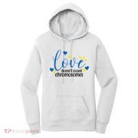 Love Doesnt Count Chromosome Down Syndrome Women's Hoodie thumb 0