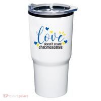 Love Doesnt Count Chromosome Down Syndrome Tumbler thumb 0