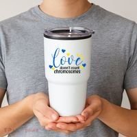 Love Doesnt Count Chromosome Down Syndrome Tumbler thumb 2