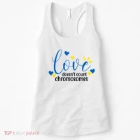 Love Doesnt Count Chromosome Down Syndrome Women's Tank Top thumb 0