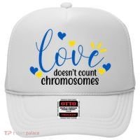 Love Doesnt Count Chromosome Down Syndrome Hat thumb 0