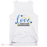 Love Doesnt Count Chromosome Down Syndrome Tank Top thumb 0