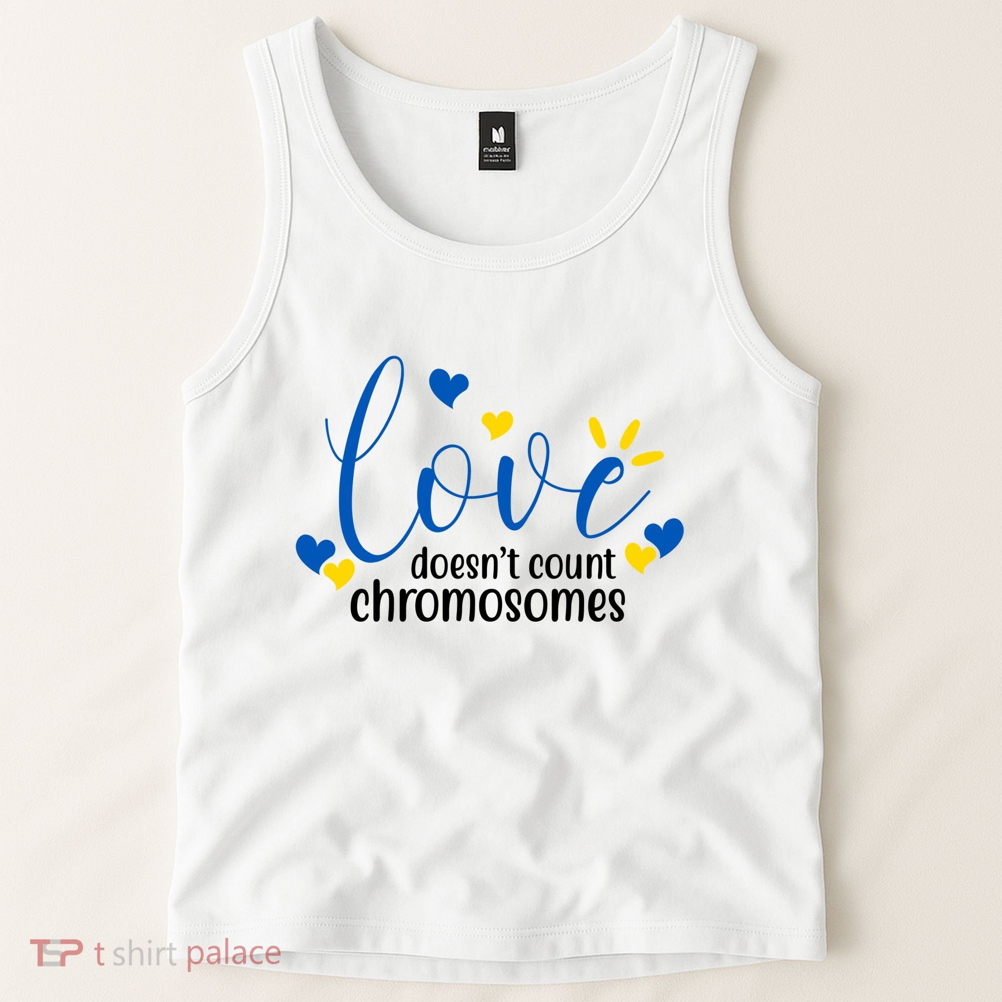 Love Doesnt Count Chromosome Down Syndrome Tank Top