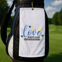 Love Doesnt Count Chromosome Down Syndrome Golf Towel thumb 2