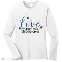 Love Doesnt Count Chromosome Down Syndrome Women's Long Sleeve Shirt thumb 0