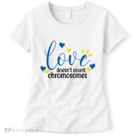 Love Doesnt Count Chromosome Down Syndrome Women's T-Shirt thumb 0