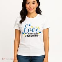 Love Doesnt Count Chromosome Down Syndrome Women's T-Shirt thumb 4