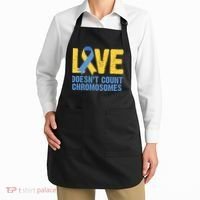 Love Doesn't Count Chromosomes Down Syndrome Apron thumb 2