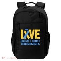 Love Doesn't Count Chromosomes Down Syndrome Backpack thumb 0