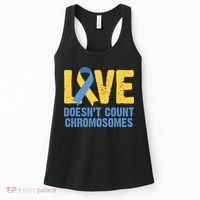 Love Doesn't Count Chromosomes Down Syndrome Women's Tank Top thumb 0