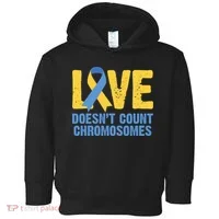 Love Doesn't Count Chromosomes Down Syndrome Toddler Hoodie thumb 0