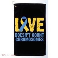 Love Doesn't Count Chromosomes Down Syndrome Golf Towel thumb 0