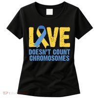 Love Doesn't Count Chromosomes Down Syndrome Women's T-Shirt thumb 0
