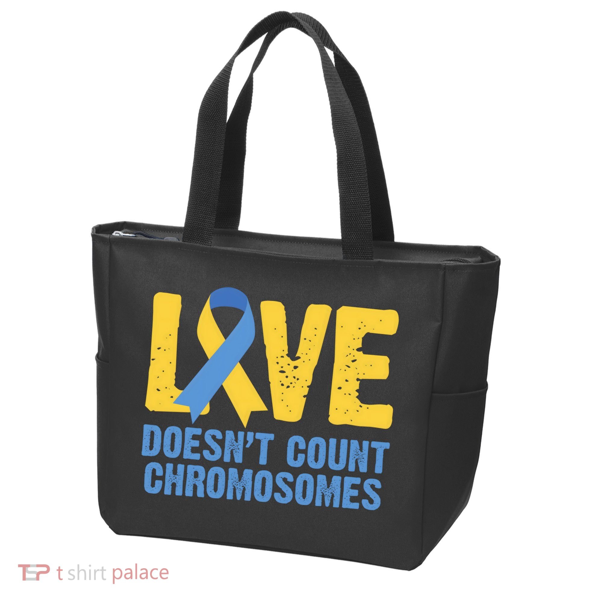 Love Doesn't Count Chromosomes Down Syndrome Tote Bag