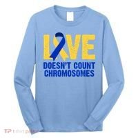 Love Doesn't Count Chromosomes Down Syndrome Long Sleeve Shirt thumb 0