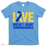 Love Doesn't Count Chromosomes Down Syndrome T-Shirt thumb 0
