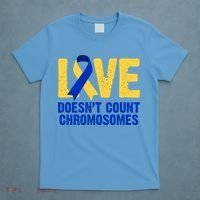 Love Doesn't Count Chromosomes Down Syndrome T-Shirt thumb 4