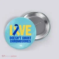 Love Doesn't Count Chromosomes Down Syndrome Button thumb 0
