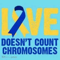 Love Doesn't Count Chromosomes Down Syndrome Button thumb 1