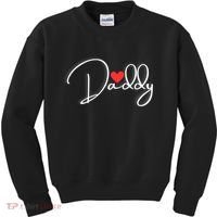 Love Daddy Cute Fathers Day Gift Kids Sweatshirt thumb 0