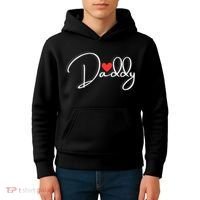 Love Daddy Cute Fathers Day Gift Kids Hoodie thumb 4