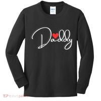 Love Daddy Cute Fathers Day Gift Kids Long Sleeve Shirt thumb 0