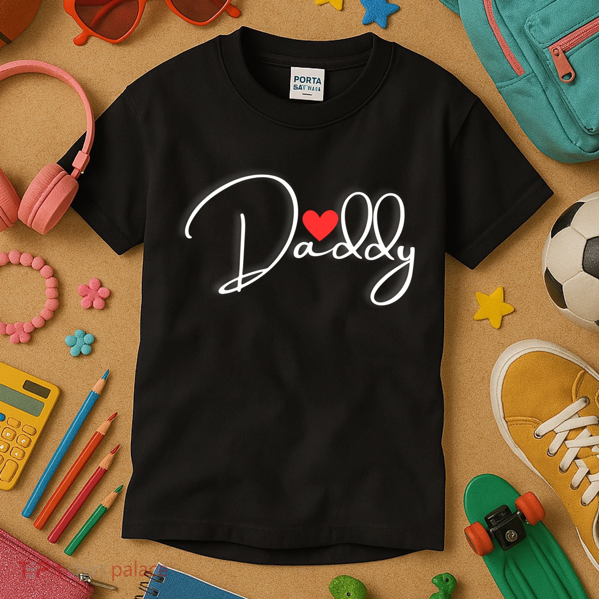 Love Daddy Cute Fathers Day Gift Kids T-Shirt
