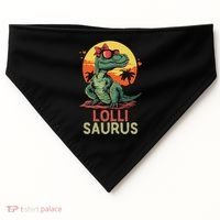Lollisaurus Dino Dinosaur Lolli Saurus T Rex Funny Trex USA-Made Doggie Bandana thumb 0
