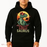 Lollisaurus Dino Dinosaur Lolli Saurus T Rex Funny Trex Hoodie thumb 2