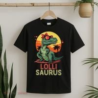 Lollisaurus Dino Dinosaur Lolli Saurus T Rex Funny Trex T-Shirt thumb 2